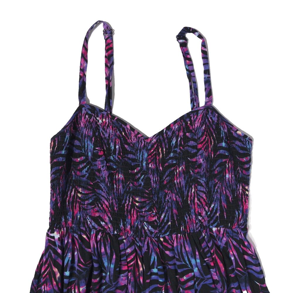 Torrid Purple Pink Floral Tropical Hawaiian Dress Women Size XL (Torrid Size 1) - Picture 3 of 8